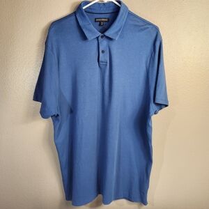 Banana Republic Mens |XXL| Medium Blue Luxury-Touch SS Polo/#1588968
